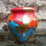 Glazed ceramic vase vintage 60s ceramics of gévaudan