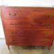 Commode Louis XVI-Bronze-Marqueterie par placage de bois en papillon-1930