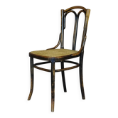 Chaise Bistrot, par CAMBIER-Belgique- cannée, belle patine d'origine-1920_