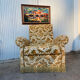 Vintage velvet armchair