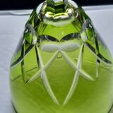 VSL ,5 verres en cristal teintés et taillés.