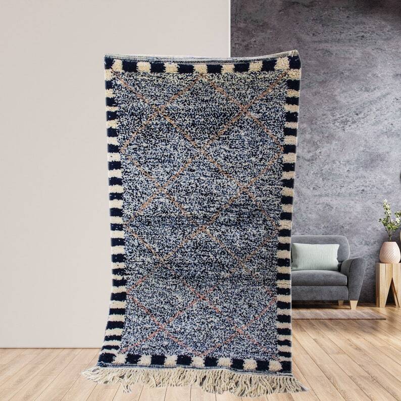 Authentic handmade Berber rug 100/200 cm