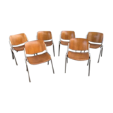 Chaises dsc 106 de Giancarlo Piretti éditées par Castelli des années 70