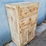 Small white wood storage unit