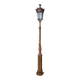 Cast iron street lamp with a lantern
