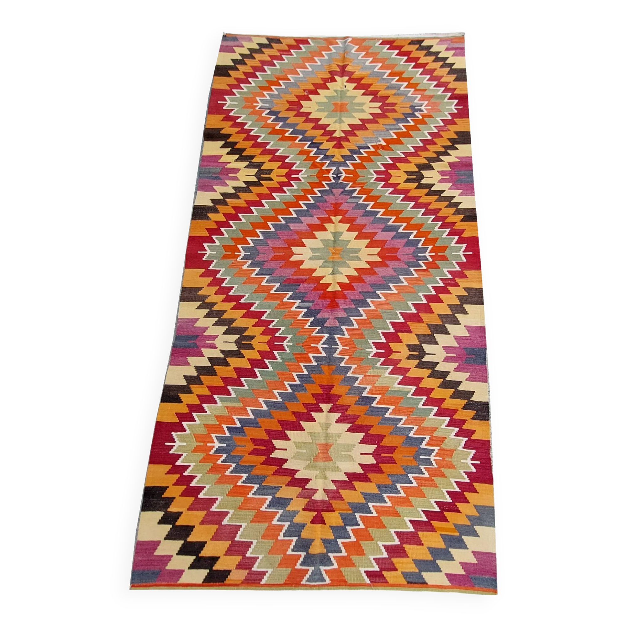 Turkish kilim rug,328x164 cm