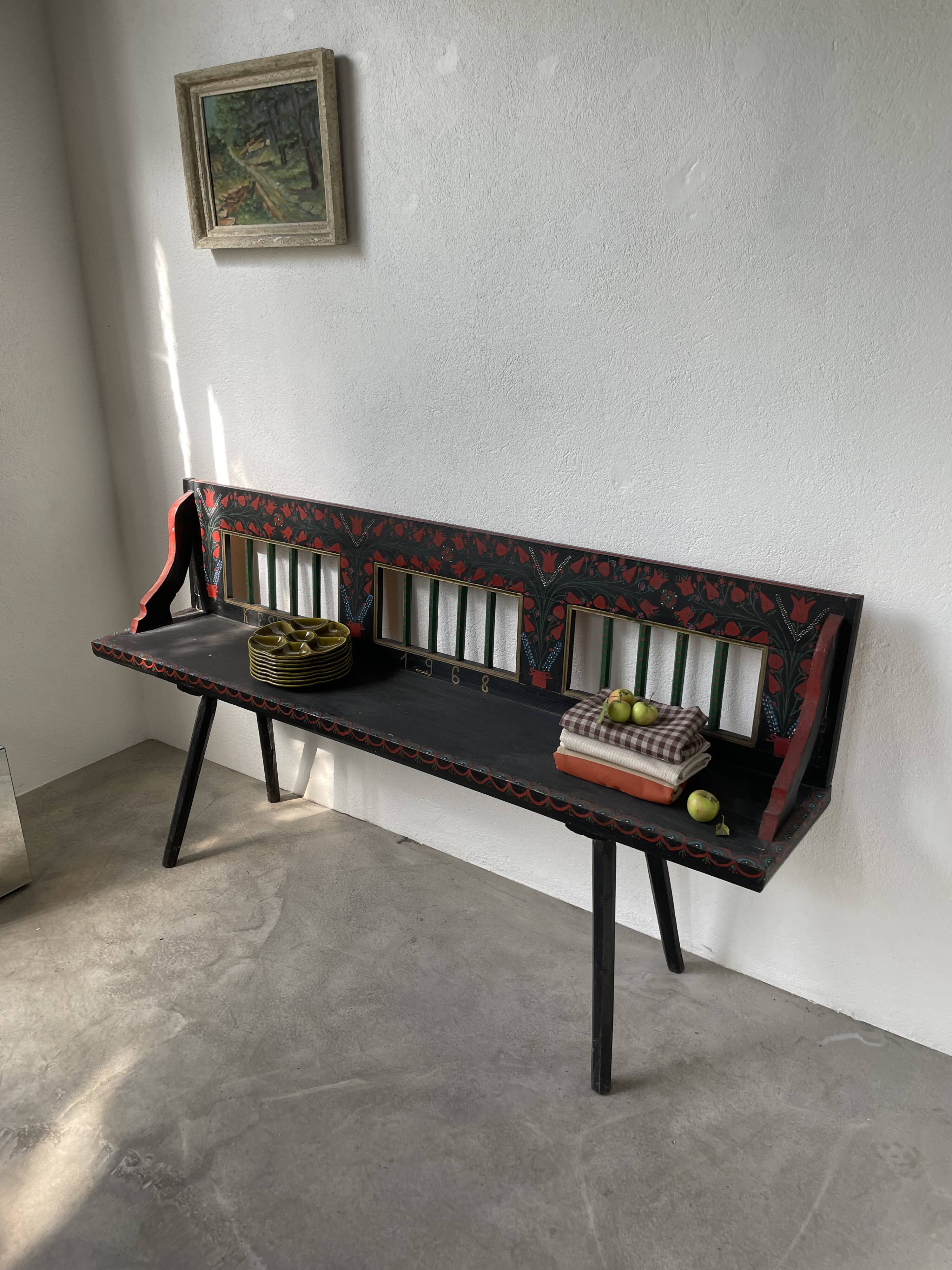 Moldavian bench 1968 polychrome