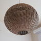 Rattan ball pendant light, 1960s