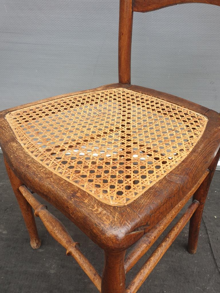 Pair chairs cans d'estaminet XIXth