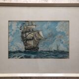 Pastel et crayon sur papier par Stewart 1975