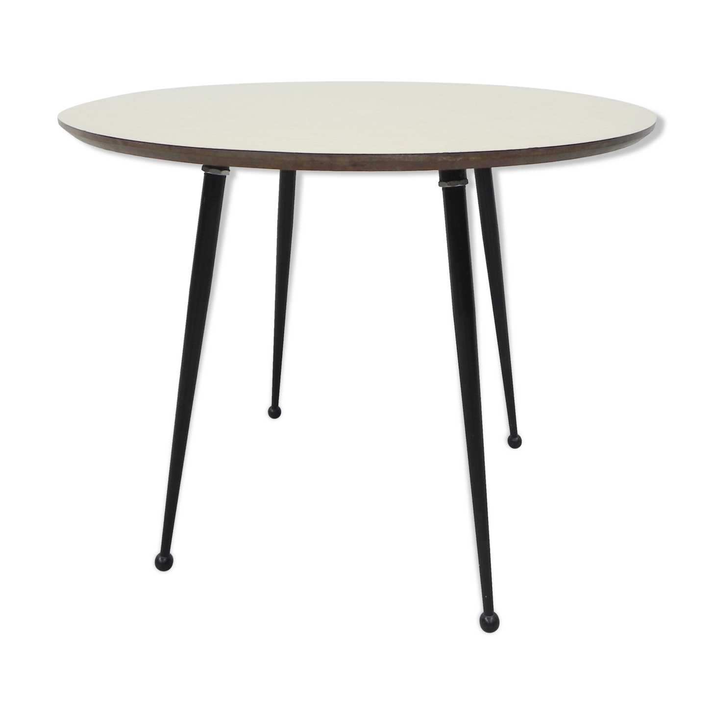 Vintage coffee table with round formica top