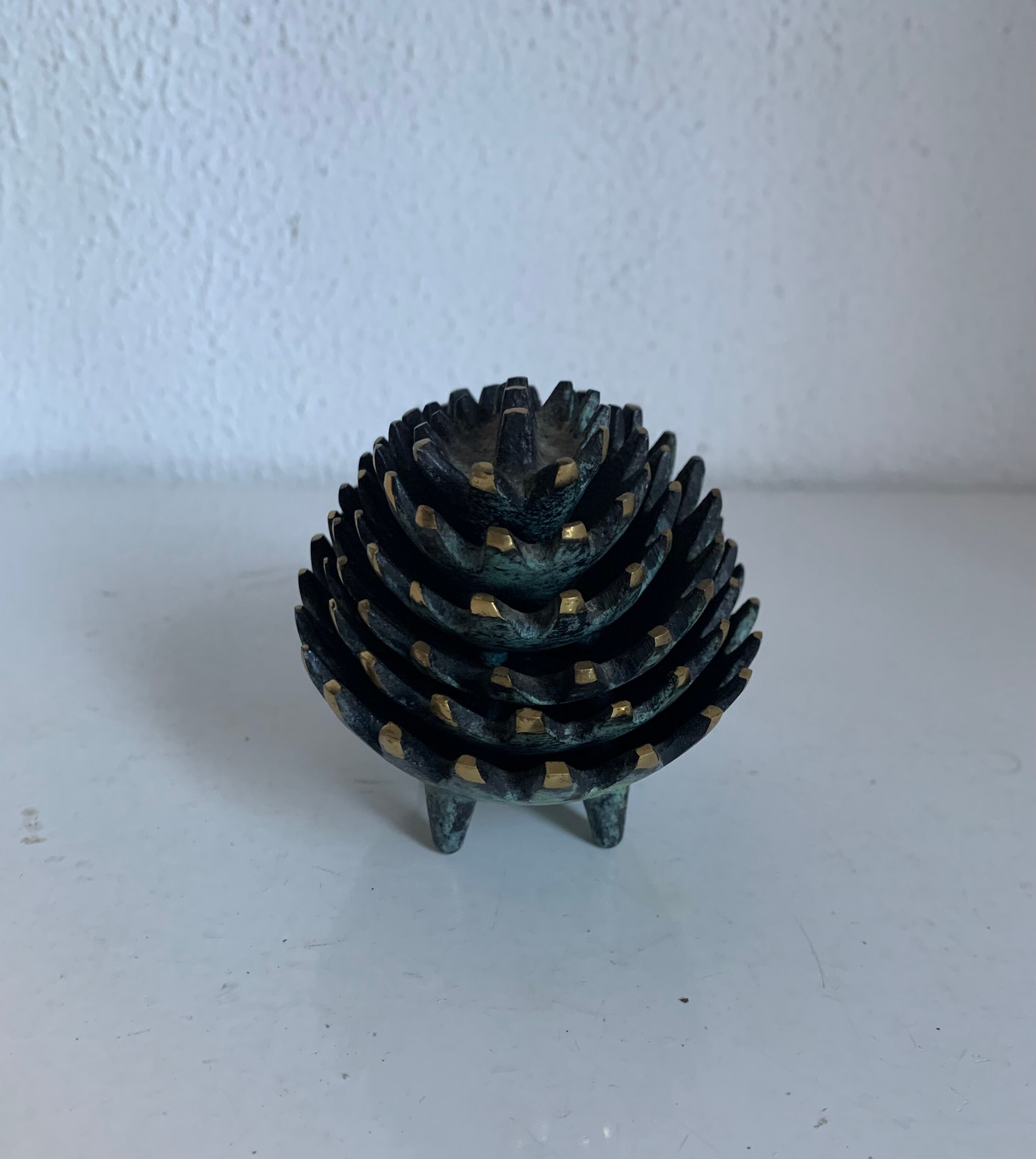 Vintage ashtrays 1950 hedgehogs by Walter Bosse for Hertha Baller