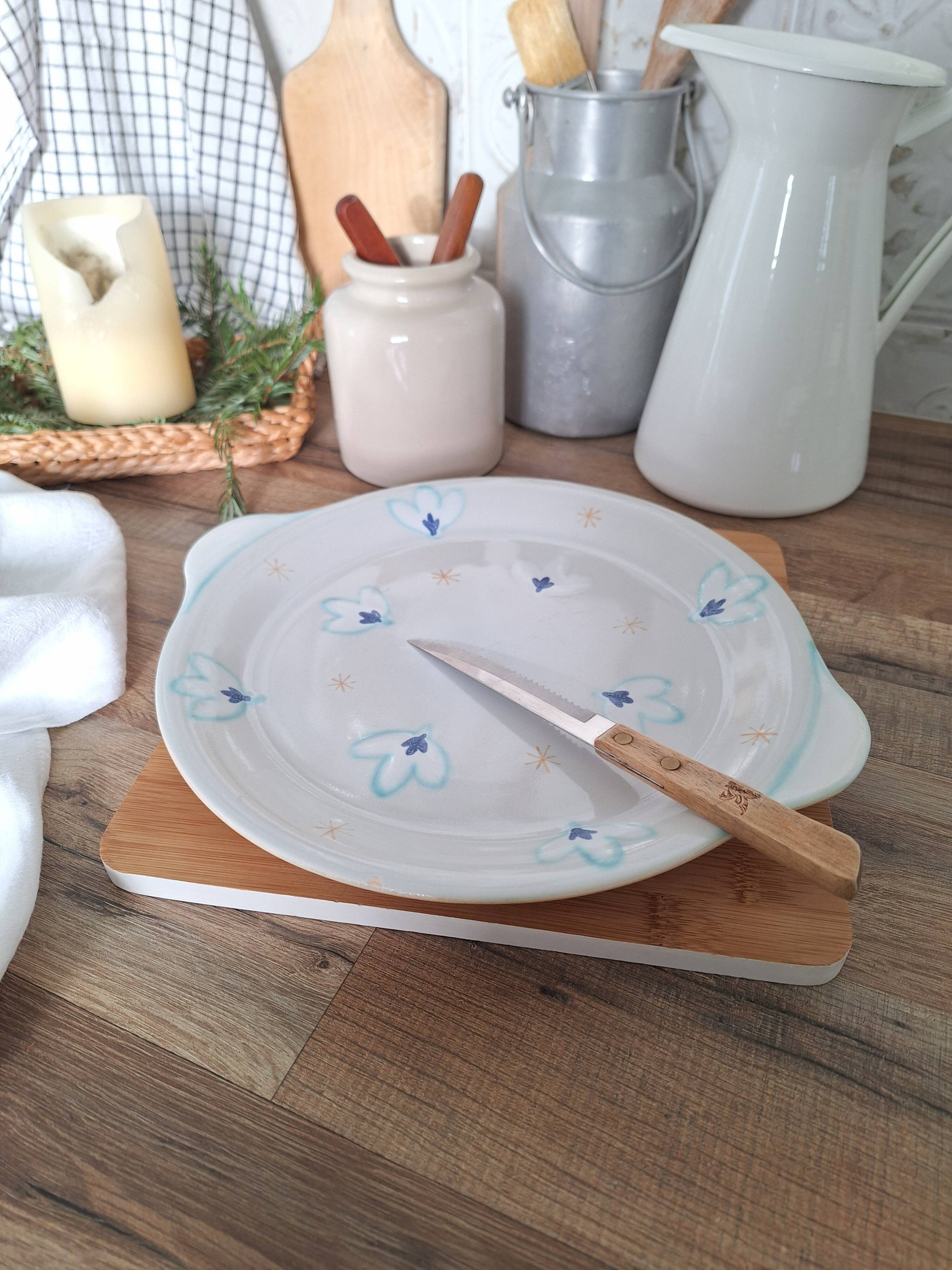 Blue pie dish Belgian manufacture Boch