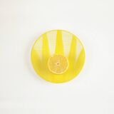 Petite assiette - palmes jaune