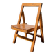 Ancienne chaise pliante en bois verni pour enfant