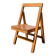Ancienne chaise pliante en bois verni pour enfant