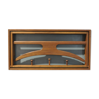 Teak coat rack by Adam Hoff & Poul Ostergaard for Virum, 1950s