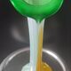 Large blown glass vase, artistic glassware from the 1970s.