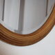Oval mirror bevelled wood gold 80 x 55 cm