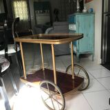 Rolling service wood and brass