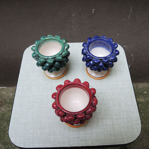 3 petits bols pomme de pin en céramique Alemanna – Caltagirone