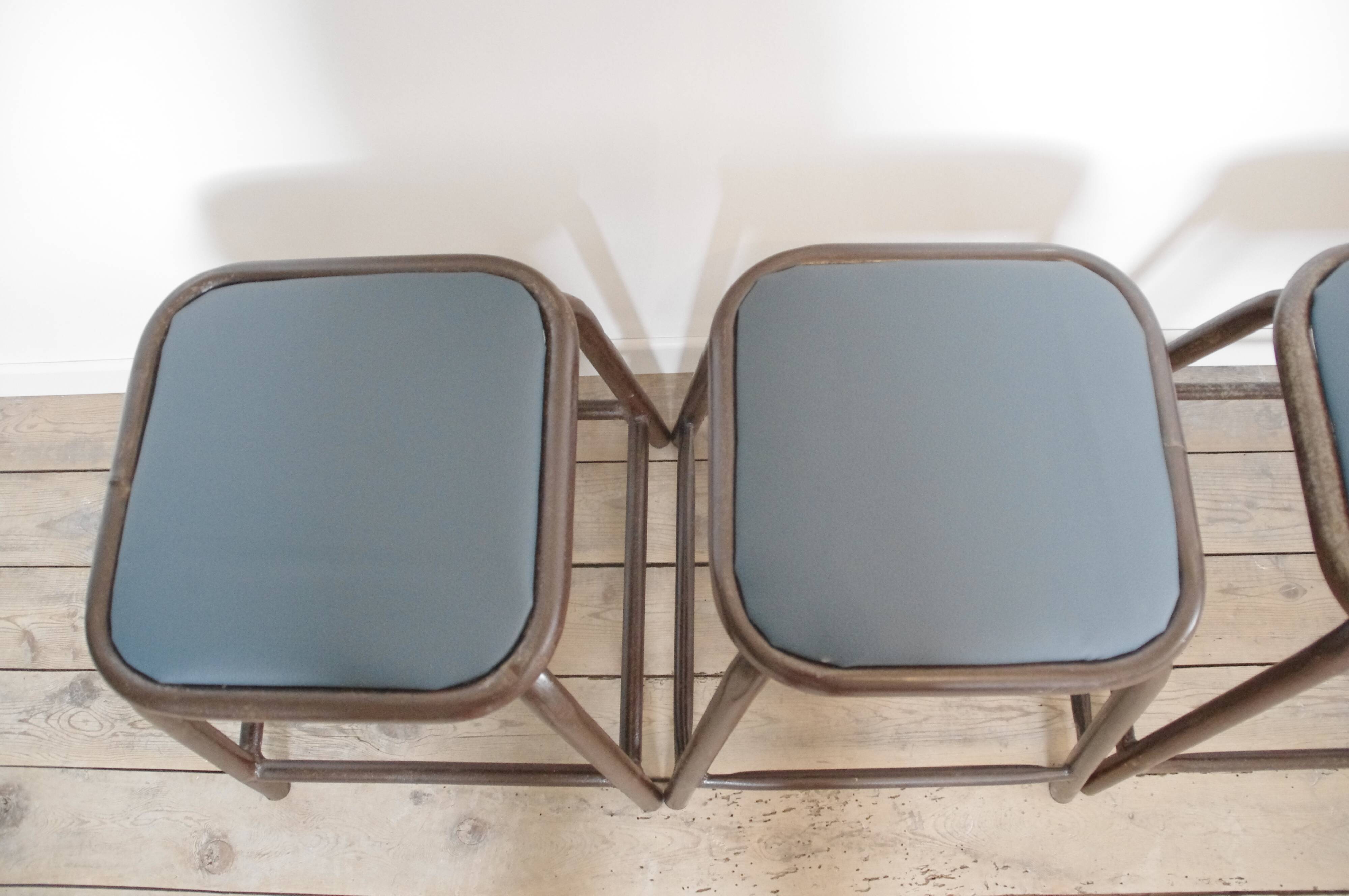 Lot of 4 industrial stools