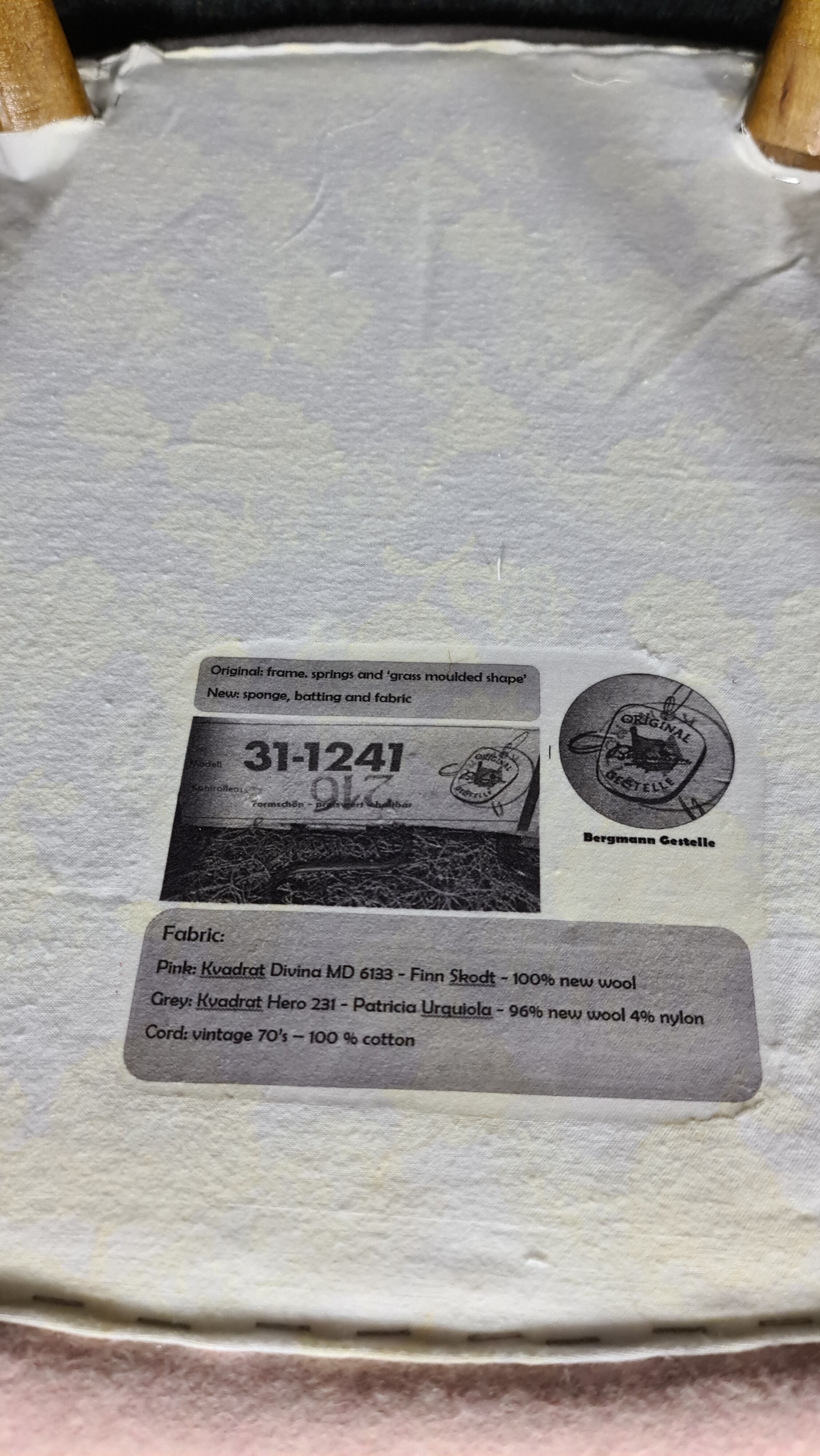 One vintage 50s lounge chair by bergmann gestelle