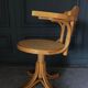 Armchair american turning desk wood hanger chene clair 1960 cannage