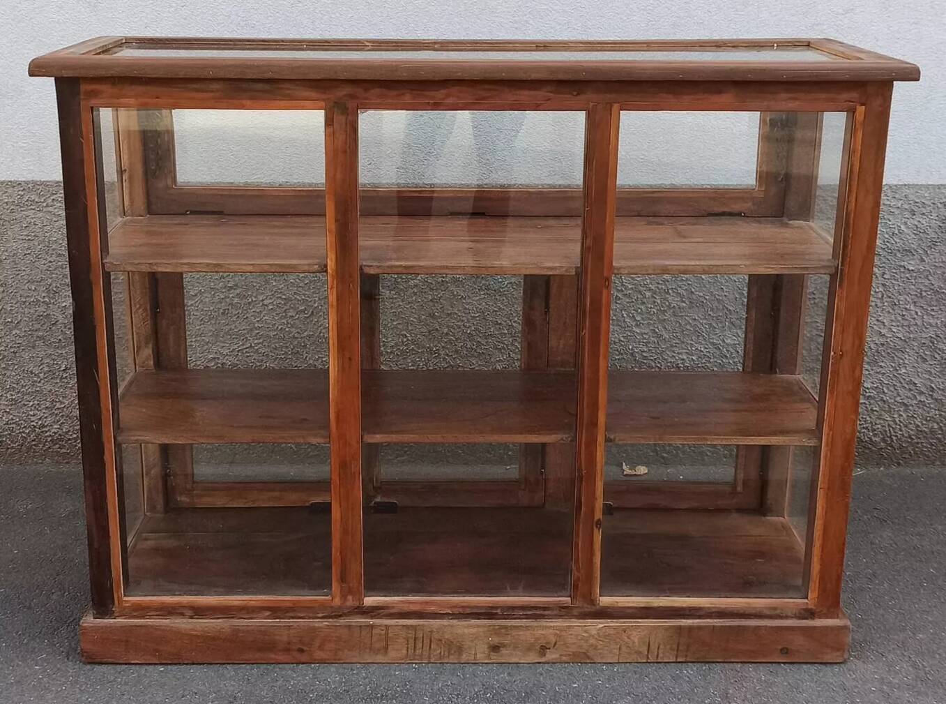 Antique wooden jeweller's display case