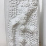 Martin Freyer for Rosenthal Bisque Reliëf Azu Vase Op Art 1970s