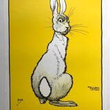 Lithographic poster by Georges Arliss - The Wild Rabbit (1899) - 2010s