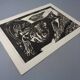 Gerhart Bettermann, 2 Cats, 1980s, Woodcut
