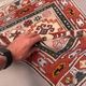 Old Turkish Kazak rug 90x115 cm vintage tribal, square medium 2574