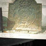 Antique fireplace plate