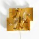 1960s Kinkeldey crystal glass and brass wall lamp in mint condition