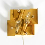 1960s Kinkeldey crystal glass and brass wall lamp in mint condition