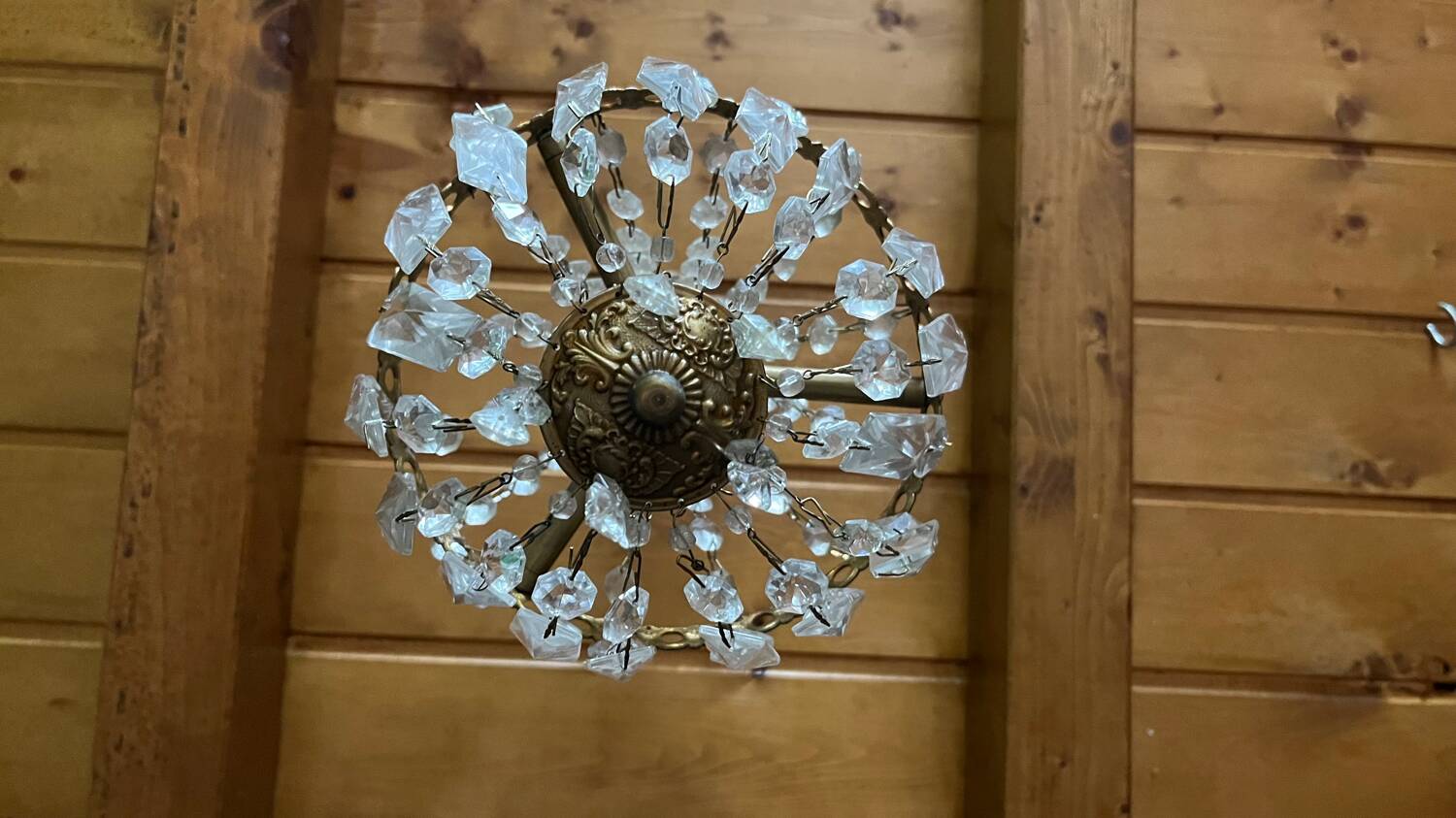 Antique hot air balloon chandelier with tassels