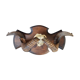 Massacre trophy ram mouflon pedestal wood