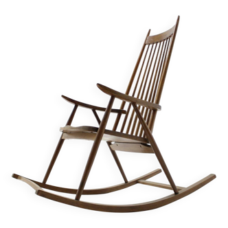 Wooden Rocking Chair in Scandinavian Style from the Mid-Century, Czechoslovakia, 1960s
