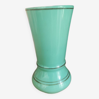 Celadon green opaline vase