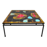 Vintage Belarti ceramic tile coffee table 1960