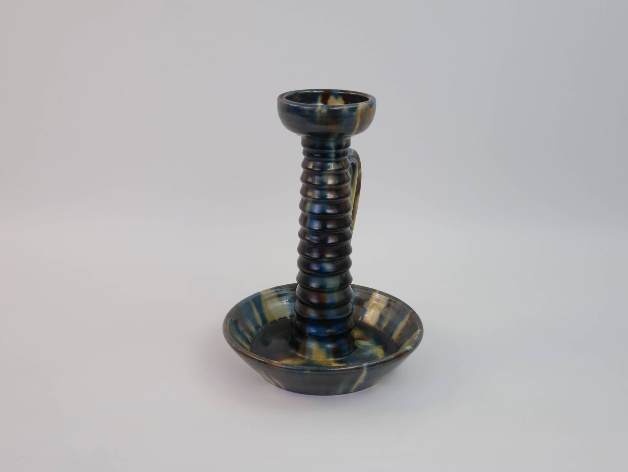 Impressive Vallauris ceramic candle holder signed FPP Vallauris France