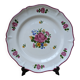 Round dish decorated with a bouquet of flowers Saint Amand Vieux Strasbourg