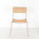 Suite de 4 chaises en osier et chrome