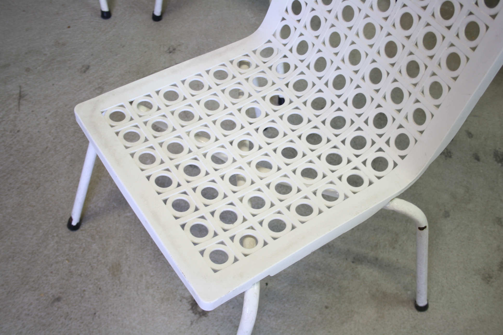 Set of five vintage patio chairs