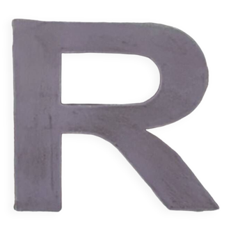 Lettre «  R » d’enseigne vintage en métal