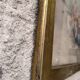 Watercolour signed MARTHE ROBLOT in a gold leaf frame.