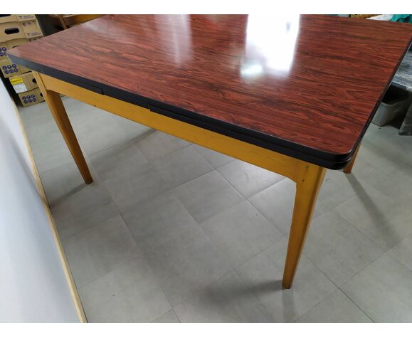 Rare Dining Table Farm Wood And Formica Extendable For 10 People Year 50 60 Selency Rare Dining Table Farm Wood And Formica, Farm Wood Dining Table