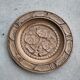 Round carved wooden dish