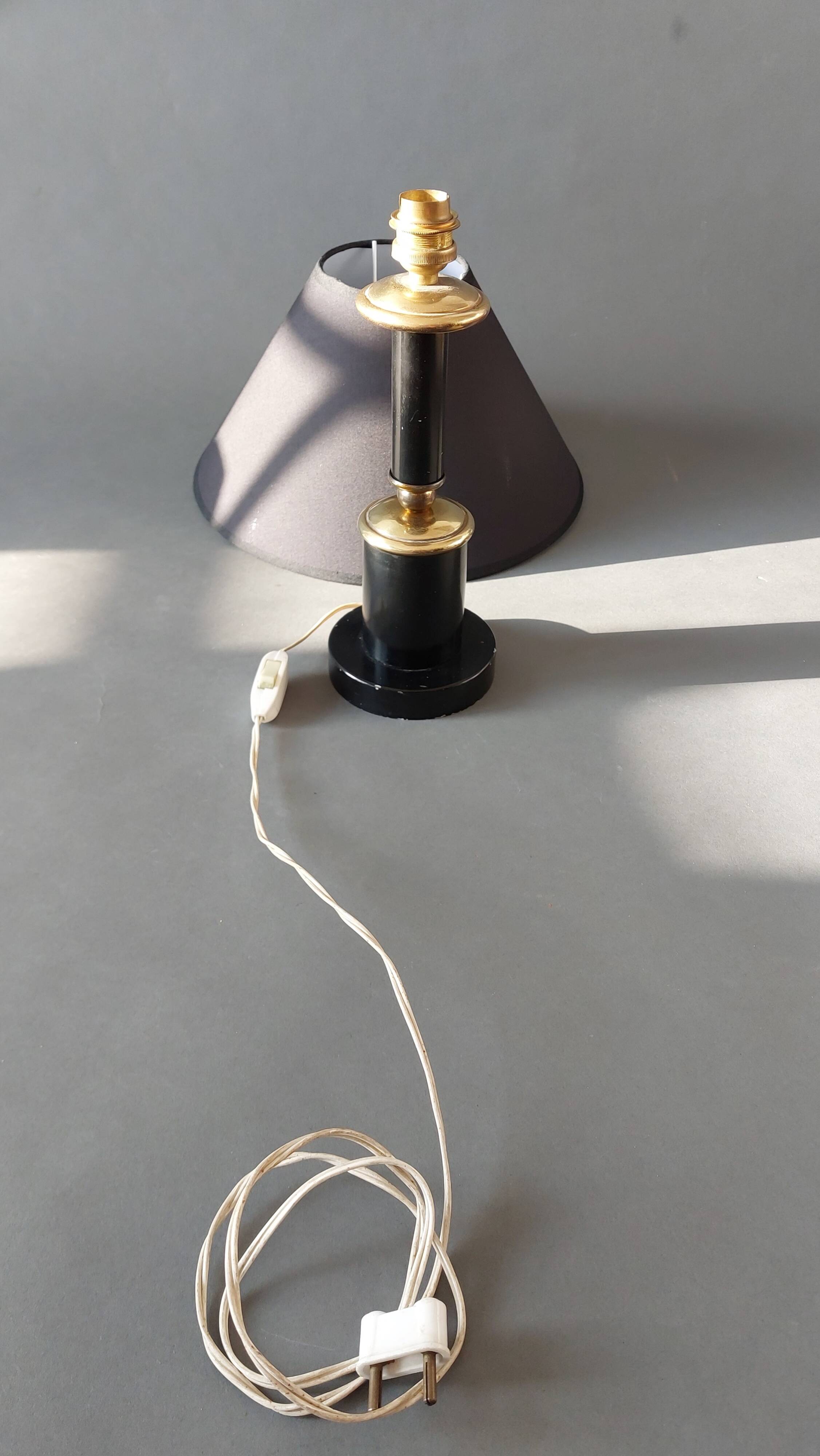 Carcel lamp in metal and gilded brass 1960.